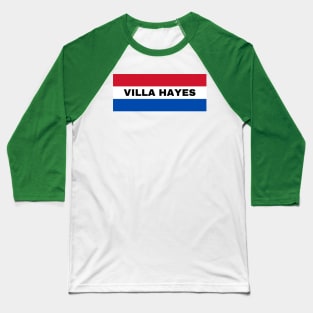 Villa Hayes City in Paraguay Flag Colors Baseball T-Shirt